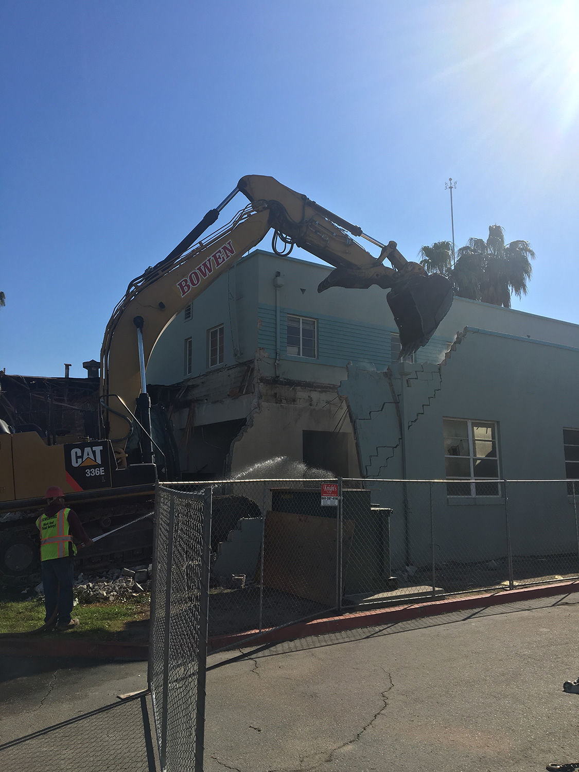 Old fire station demolition